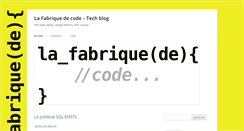 Desktop Screenshot of lafabriquedecode.com