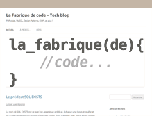 Tablet Screenshot of lafabriquedecode.com